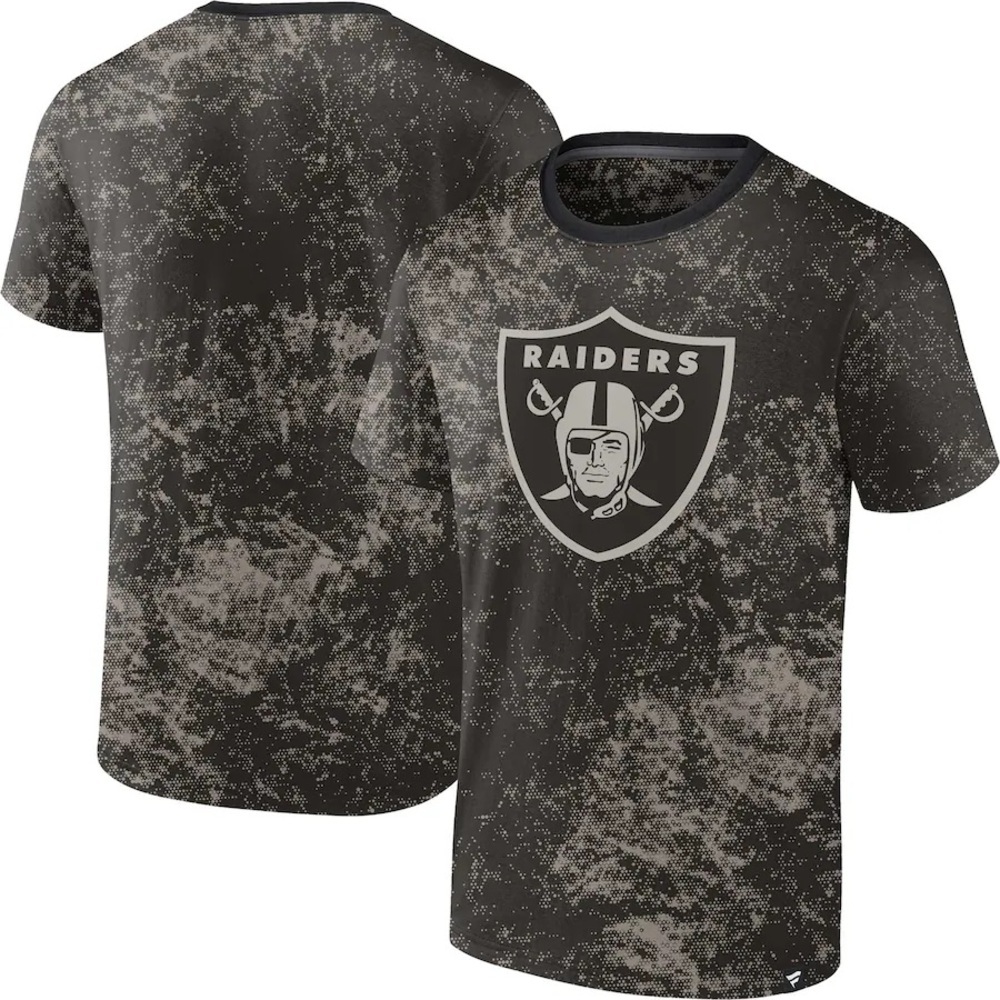 Las Vegas Raiders Fanatics Branded Shadow T-Shirt - Black